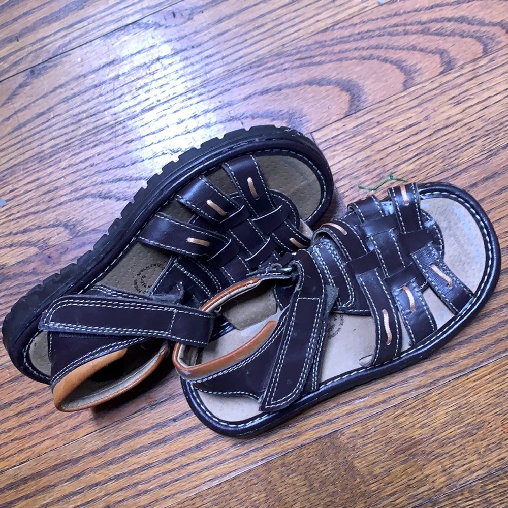 Boys Moda Infantil firm leather sandals